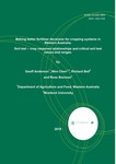 Making better fertiliser decisions for cropping systems in Western Australia. Soil test – crop response relationships and critical soil test values and ranges by Geoff Anderson, Ross Brennan, Richard Bell, and Wen Chen