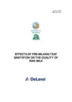 Effects of pre-milking teat sanitation on the quality of raw milk