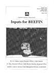 Bulletin No 4191 - Inputs for BEEFIN by D. J. Barker, P J. May, and R. G. Grieve