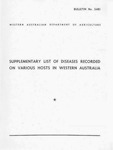 Supplementary list of diseases recorded on various hosts in Western Australia by G. C. Macnish