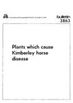 Bulletin No 3863 - Plants which cause Kimberley horse disease by A. L. Payne