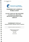 Fisheries Occasional Publication No. 32 - Allocation of the Western Australian abalone resource between user groups by Department of Fisheries Western Australia