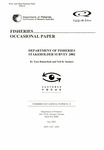 Fisheries Occasional Publication No. 8 - Department of Fisheries stakeholder survey 2002 by Tara Baharthah and Neil R. Sumner