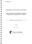 Fisheries Occasional Paper No. 19 - Management of Western Rock Lobster Fishery - Proposed resource sustainability management package for the Northern Zones (A and B) by Department of Fisheries Western Australia