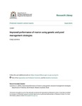 Improved performance of marron using genetic and pond on using genetic and pond management strategies by Craig Lawrence Dr