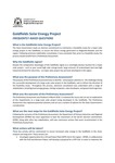 Goldfields Solar Energy Project FREQUENTLY ASKED QUESTIONS by Department of Primary Industries and Regional Development, Western Australia
